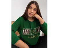 Dámská halenka s kamínky ETANNY tmavě zelená Tmavě zelená, Univerzální