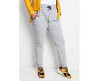 Dámské tepláky plus size SAVAGE šedé Šedá, 2XL