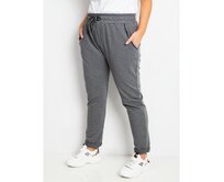 Dámské tepláky plus size SAVAGE tmavě šedé Tmavě šedá, 3XL