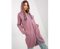 Dámská mikina na zip s kapucí BRENNA růžová Růžová, L/XL