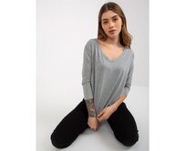 Dámská halenka s výstřihem do V CHLOE šedá Šedá, Univerzální
