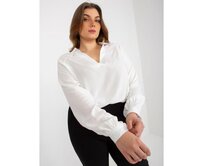 Dámská halenka s límečkem plus size MYRIAM ecru Ecru, L/XL