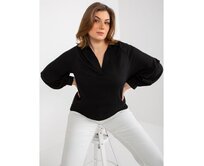 Dámská halenka plus size MYRIAN černá Černá, M/L