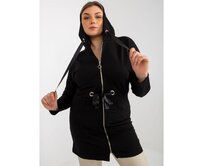 Dámská halenka plus size s manžetami GWENETH černá Černá, M