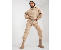 Dámská souprava dvoudílná tepláková MELISSA oversize béžová Béžová, Univerzální