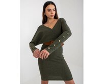 Dámské šaty OCH BELLA khaki Khaki, L