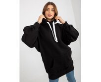 Dámská mikina basic s oversize střihem JOSETTE černá Černá, Univerzální