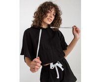 Dámský set basic s mikinou s kapucí FARRAH černý Černá, Univerzální