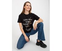 Dámské tričko s nápisy CLAUDIA černé Černá, Univerzální