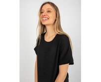 Dámská halenka oversize s krátkými rukávy BITA černá Černá, Univerzální