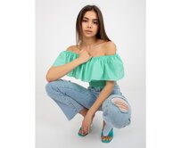 Dámská halenka se záhyby BOHDANA mátová Mátová, 40