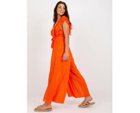 Dámský overal s páskem OCH BELLA oranžový Oranžová, Univerzální