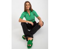 Dámské tričko s výstřihem do V VERONIKA zelené Zelená, Univerzální