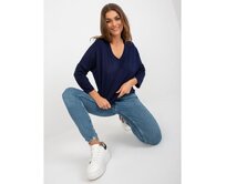 Dámská halenka z viskózy BOHUMILA námořnicky modrá Námořnická modrá, Univerzální