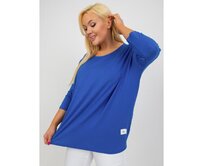 Dámská halenka plus size basic z viskózy GIGA tmavě modrá Námořnická modrá, Univerzální