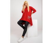 Dámská halenka s 3/4 rukávy plus size RITA červená Červená, Univerzální