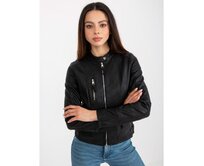Dámská bunda z ekokůže MOTO černá Černá, S
