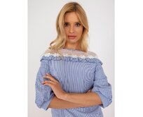 Dámská halenka se šněrováním SLAVA modrobílá Vícebarevný, Univerzální