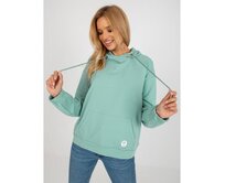 Dámská mikina s nášivkou KLOKA pistáciová Zelená, L/XL