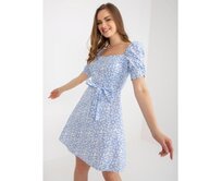 Dámské šaty s krátkým rukávem YORA bílomodré Vícebarevný, 38