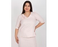 Dámská halenka ze soupravy plus size TYNA světle růžová Růžová, 44