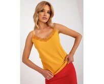 Dámský top bez ramínek DAMIA tmavě žlutý Žlutá, 38