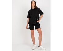 Dámský komplet s oversize halenkou AUBRI černý Černá, S