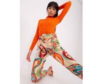 Dámské kalhoty z potištěné látky IRL béžové Béžová, L