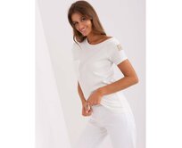 Dámská halenka s kapsou OCH BELLA ecru Ecru, XL