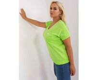 Dámská halenka s kapsou plus size REE světle zelená Žlutá, Univerzální