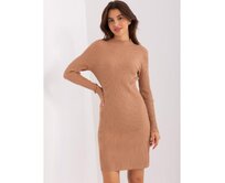 Dámské šaty pruhované úpletové ROTHA hnědé Karamelová, M/L