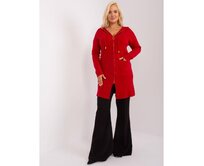 Dámský svetr plus size s viskózou WARTORO červený Červená, XL/XXL
