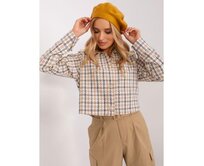 Dámský baret s kašmírem MA hořčicový Žlutá, Univerzální