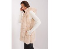 Dámská vesta s vložkami z ekokůže IRANOP béžová Béžová, 2XL/3XL