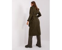 Dámský kabát s páskem OCH BELLA khaki Khaki, L