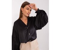Dámská košile s ozdobnými knoflíky VIKIRA černá Černá, L/XL