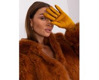 Dámské rukavice s ozdobnými proužky VIVA žluté Žlutá, L/XL