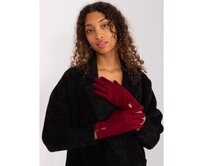 Dámské rukavice WARM bordó Kaštanová, L/XL