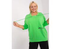Dámská halenka plus size s kapsami HOFA světle zelená Zelená, Univerzální