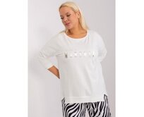 Dámská halenka plus size s rozparky UMA ecru Ecru, Univerzální