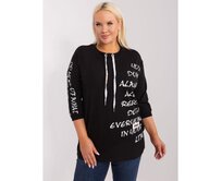 Dámská halenka plus size s 3/4 rukávy ORAV černá Černá, Univerzální