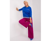 Dámská halenka plus size s nápisem MIRA modrá Modrá, Univerzální