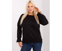 Dámská halenka s rozparky na rukávech plus size WITAS černá Černá, Univerzální
