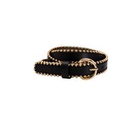 Dámský pásek s ekokůží OCH BELLA černý Černá, M