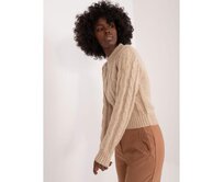 Dámský svetr s náplety MAYFLIES béžový Béžová, L
