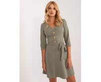 Dámské šaty s ozdobnými knoflíky ITTA khaki Khaki, 40