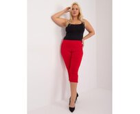 Dámské kalhoty plus size RYBA červené Červená, 38