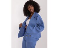 Dámská bunda oversize URA šedomodrá Vícebarevný, S/M