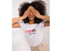 Dámské tričko s medvídky BASIC FEEL GOOD bílé Bílá, S/M