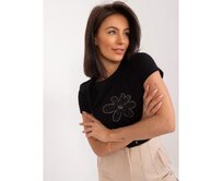 Dámské tričko BASIC FEEL GOOD černé Černá, S/M